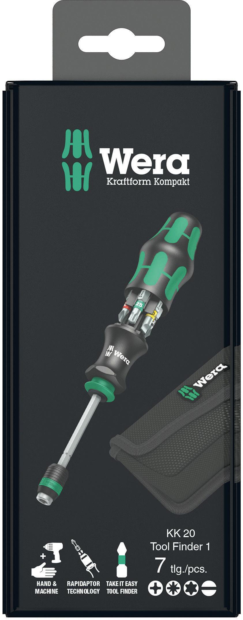 Wera Kraftform Kompakt 20 Tool Finder 1 with pouch 7pcs
