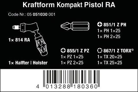 Wera Kraftform Kompakt Pistol RA 7pcs