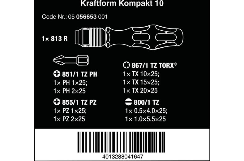 Wera Kraftform Kompakt 10 screwdriver Set Wera Kraftform Kompakt 10 screwdriver Set