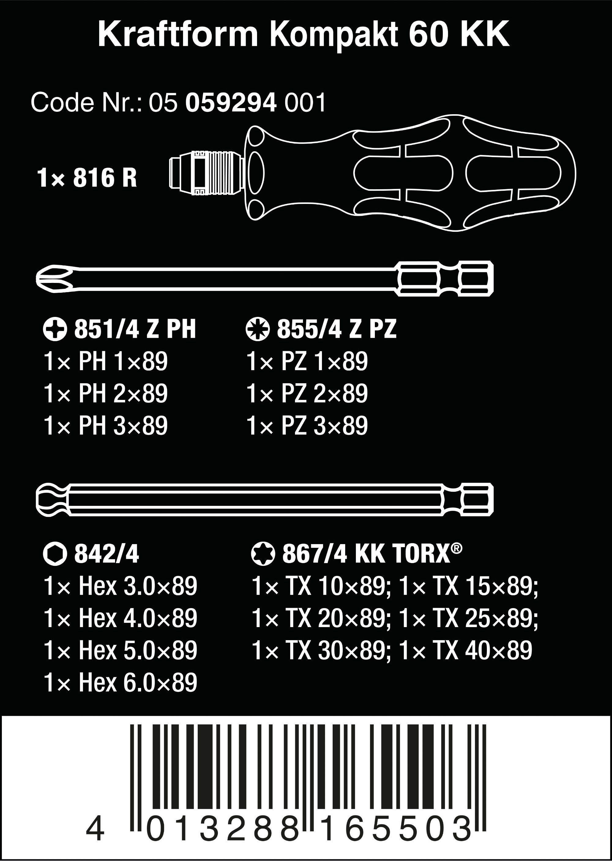 Wera Kraftform Kompakt 60 KK Set 17pcs
