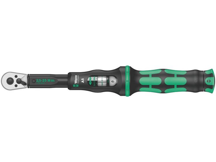 Wera Click-Torque A 5 Torque Wrench With Reversible Ratchet 2.5-25 Nm