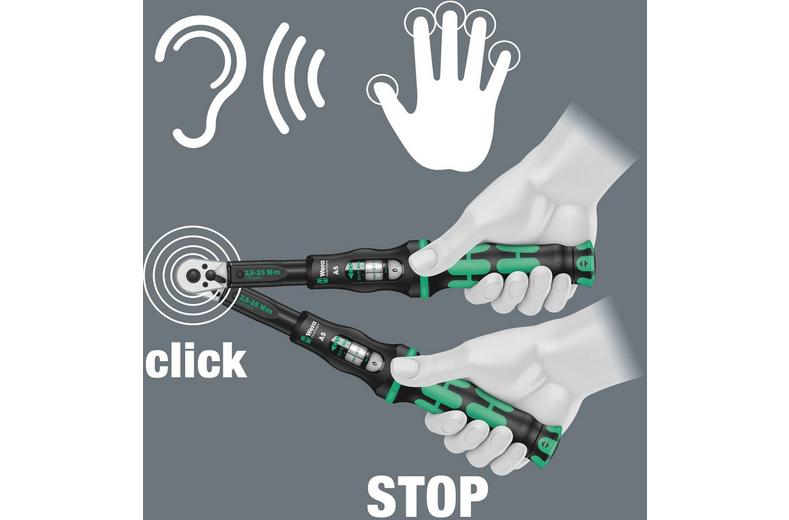 Wera Click-Torque A 5 Torque Wrench With Reversible Ratchet 2.5-25 Nm Wera Click-Torque A 5 Torque Wrench With Reversible Ratchet 2.5-25 Nm