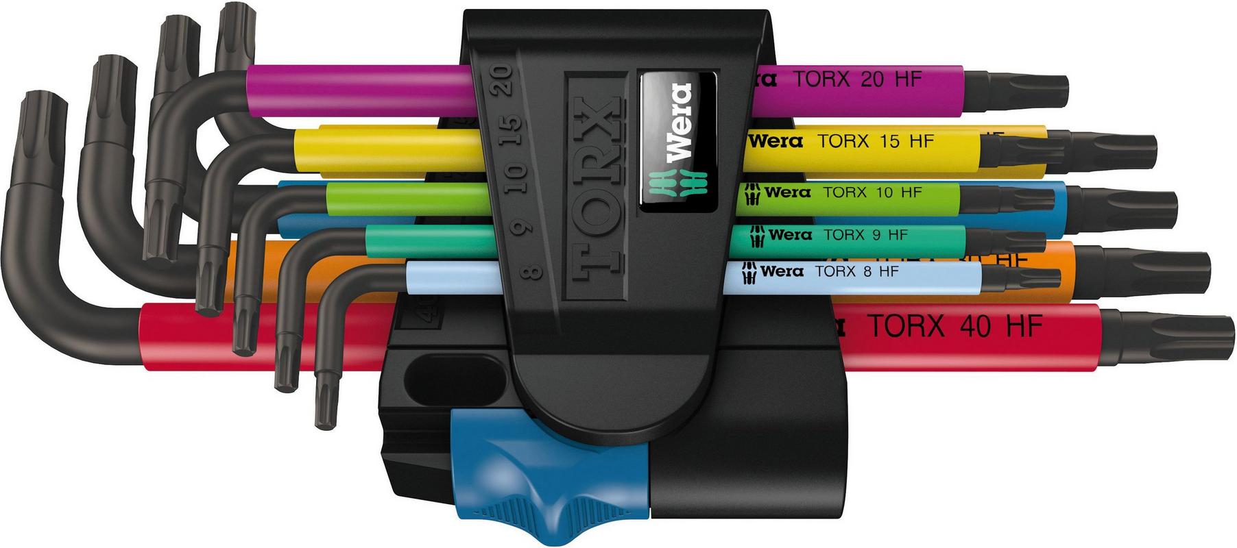 Halfords Wera 967/9 TX Multicolour HF 1 L-key Set With Holding Function 9pcs | Extra 8% off for BC Members