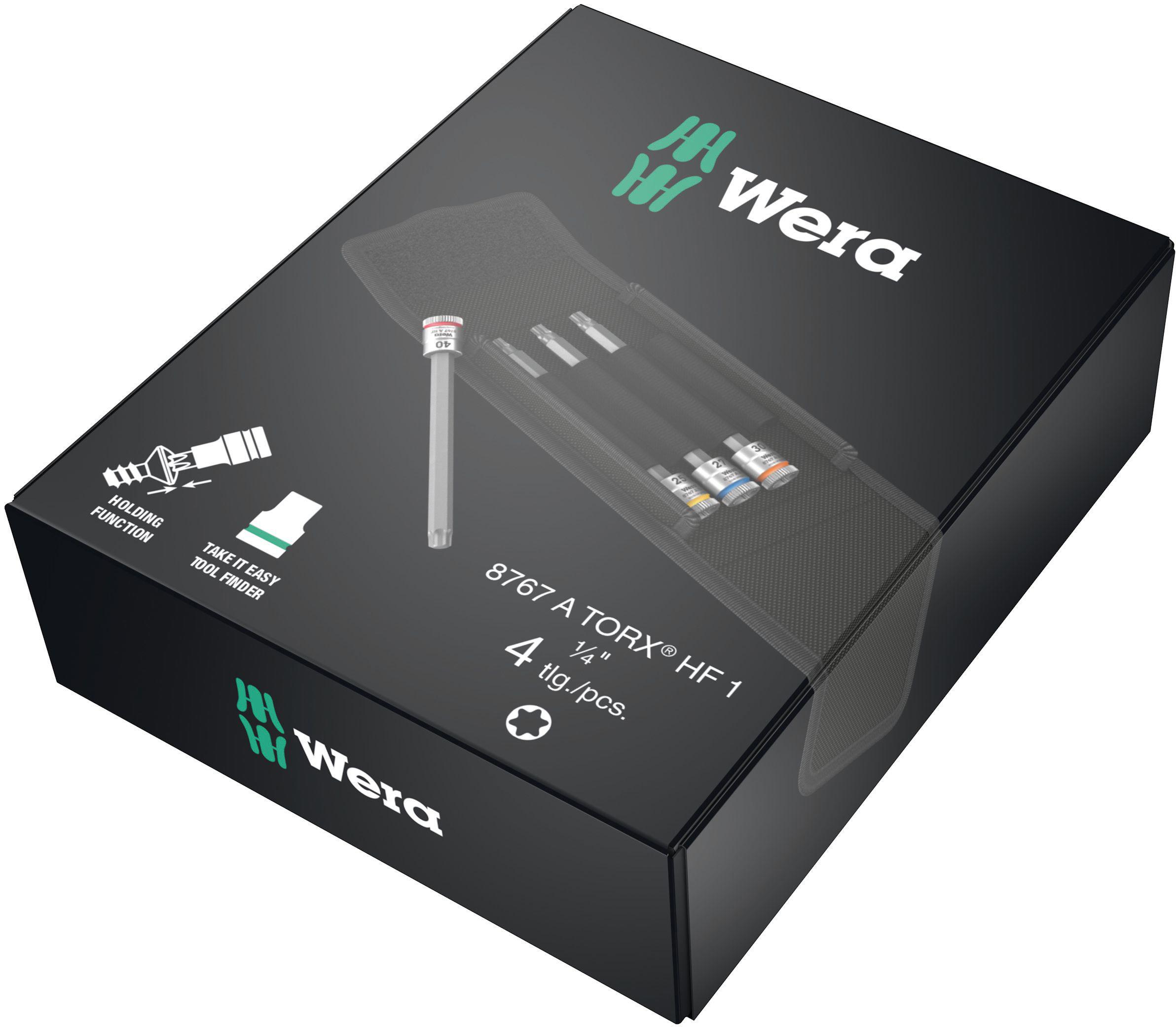 Wera 8767 A TORX HF 1 Zyklop Bit Socket Set With Holding Function 1/4 Drive