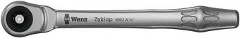 Wera 8003 A Zyklop Metal Ratchet With Push-Through Square And 1/4 Drive