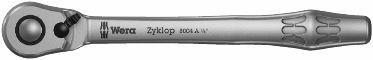 Wera 8004 A Zyklop Metal Ratchet with switch lever and 1/4 drive