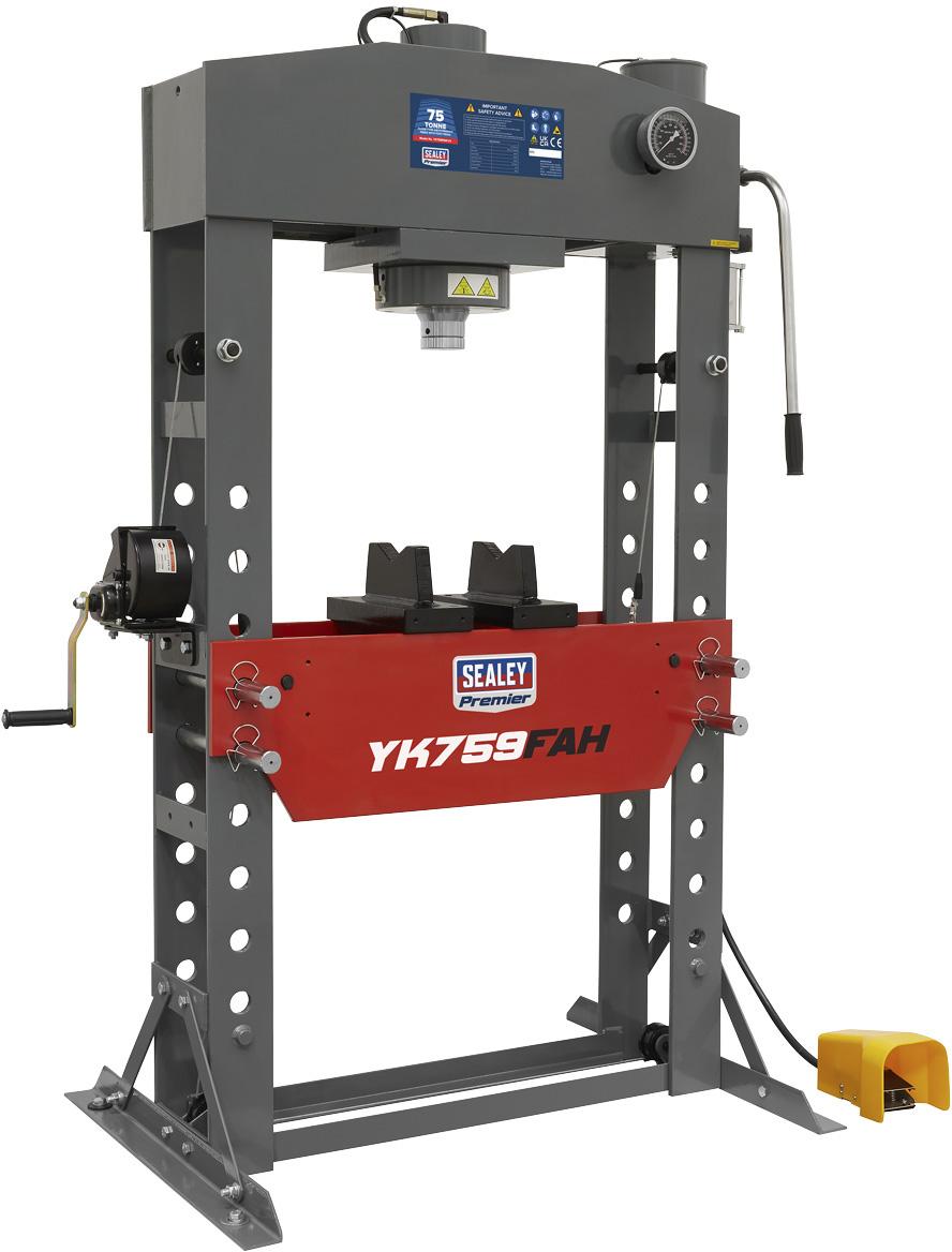 75T Floor Type Air/Hydraulic Press With Foot Pedal