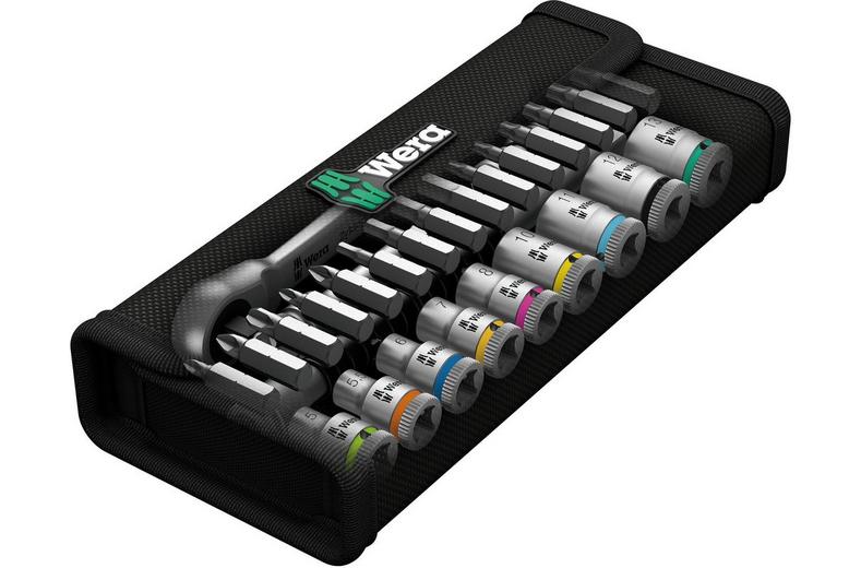Wera 8100 SA 7 Zyklop Metal Ratchet Set With Push-Through Square Wera 8100 SA 7 Zyklop Metal Ratchet Set With Push-Through Square