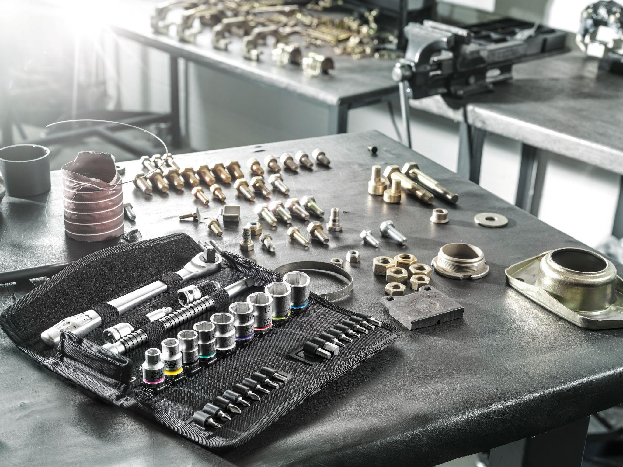 Wera 8100 SB 7 Zyklop Metal Ratchet Set With Push-Through Square 3/8 Drive