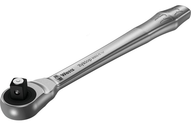 Wera 8003 C Zyklop Metal Ratchet With Push-Through Square And 1/2 Drive Wera 8003 C Zyklop Metal Ratchet With Push-Through Square And 1/2 Drive