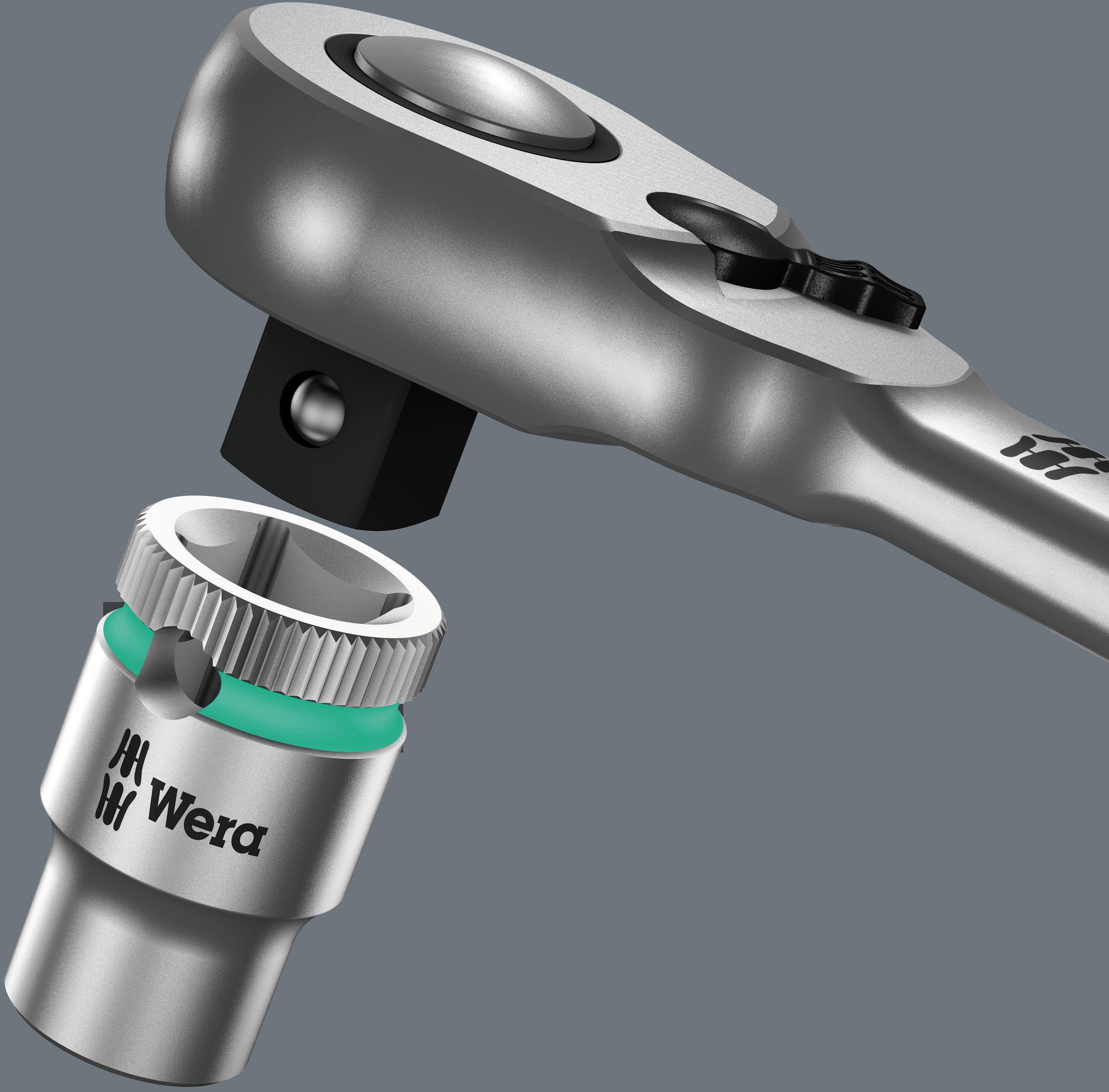 Wera 8004 C Zyklop Metal Ratchet With Switch Lever And 1/2 Drive