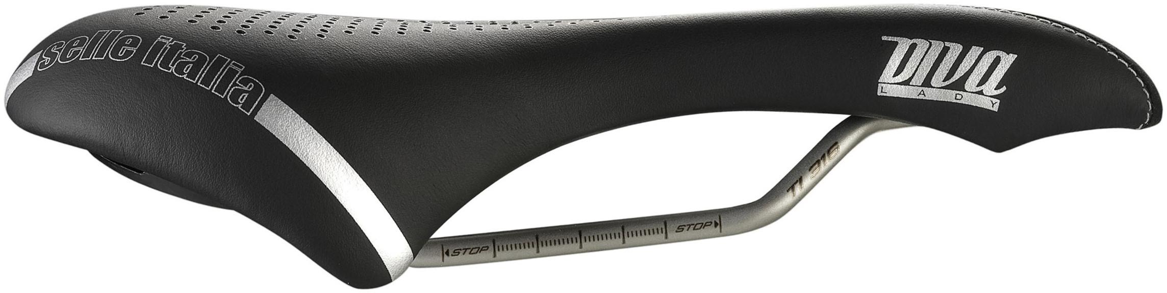 Selle Italia Diva Gel TI316 Superflow Saddle Black L3