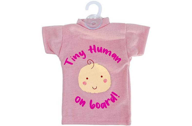 Tiny Human On Board T-Shirt Sign - Pink Tiny Human On Board T-Shirt Sign - Pink