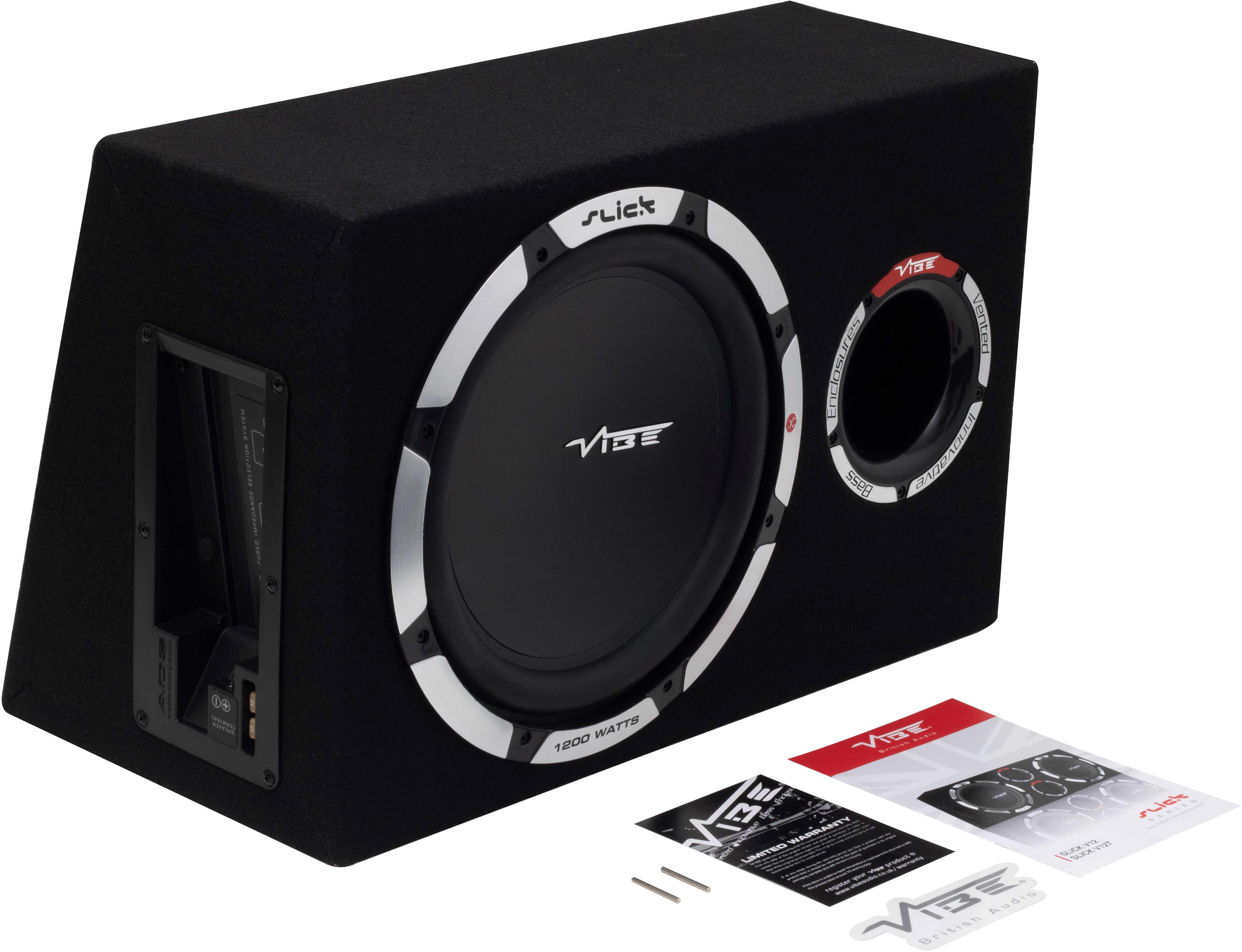 VIBE Audio Slick 12 inch Passive Bass Subwoofer Enclosure Halfords UK