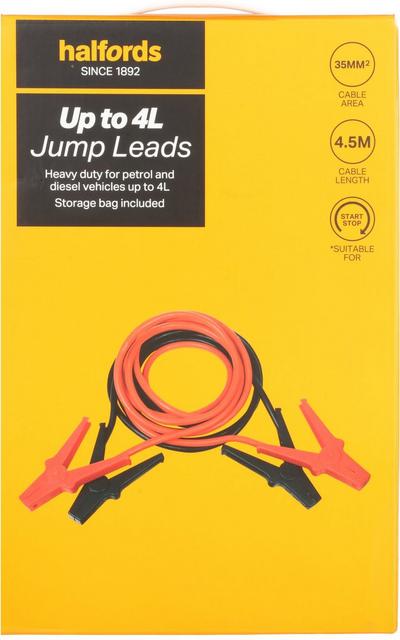 Halfords Up to 4L Jump Leads Halfords Up to 4L Jump Leads