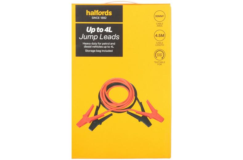 Halfords Up to 4L Jump Leads Halfords Up to 4L Jump Leads