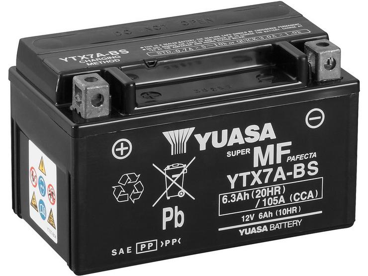 Yuasa YTX7A-BS Maintenance Free Motorcycle Battery