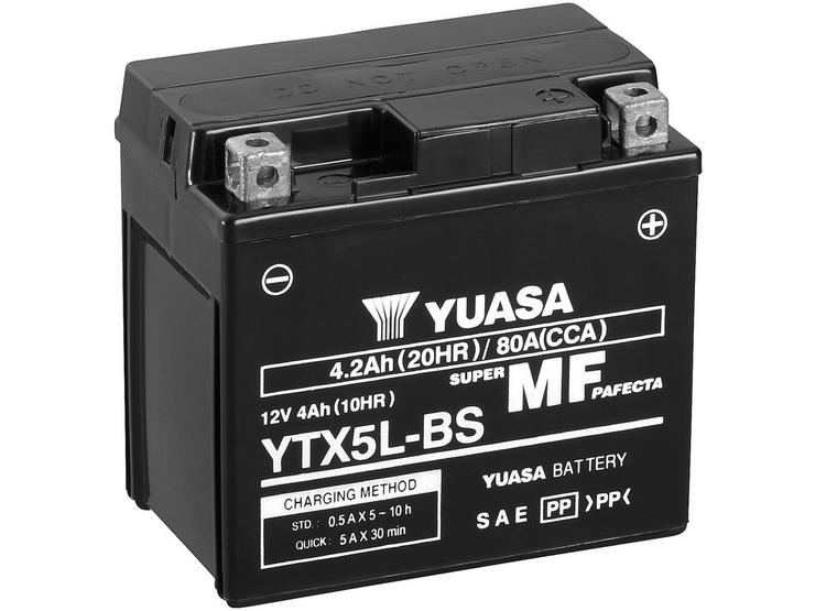 Yuasa YTX5L-BS Maintenance Free Motorcycle Battery
