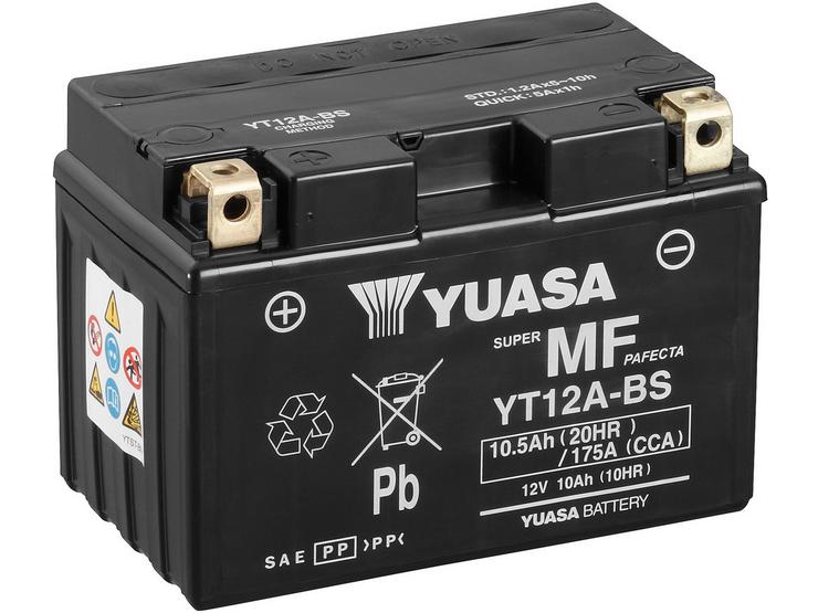 Yuasa YT12A-BS Maintenance Free Motorcycle Battery