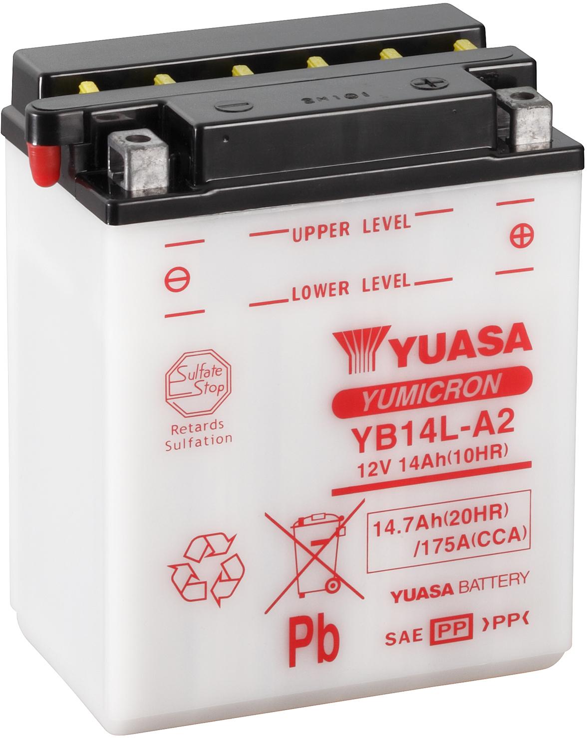 Yuasa YB14L-A2 Yumicron Motorcycle Battery