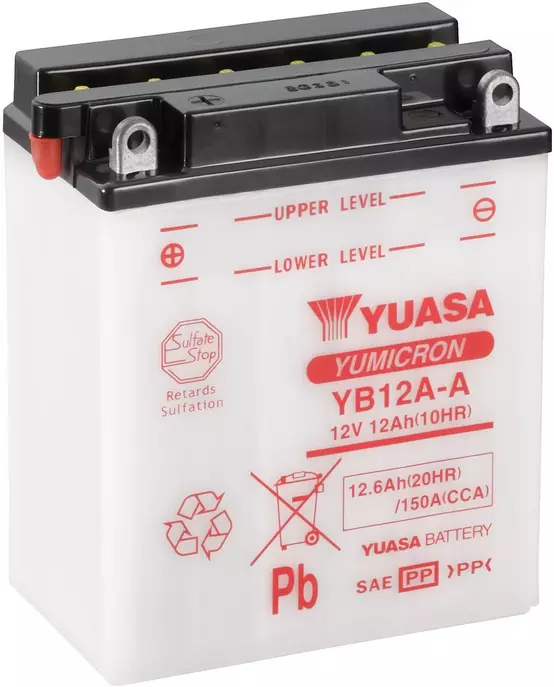 Yuasa YB12A-A Yumicron Motorcycle Battery