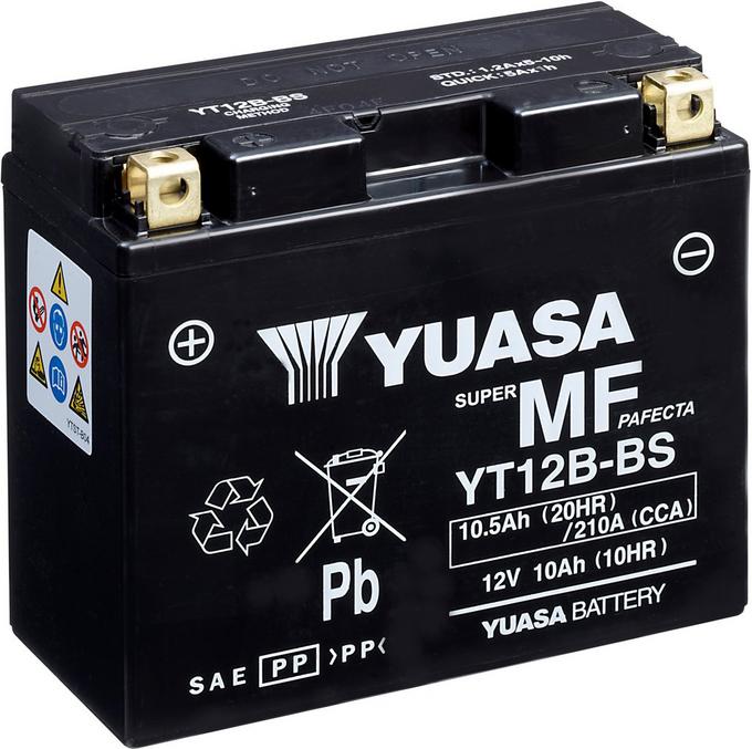 Yuasa YT12B-BS Maintenance Free Motorcycle Battery