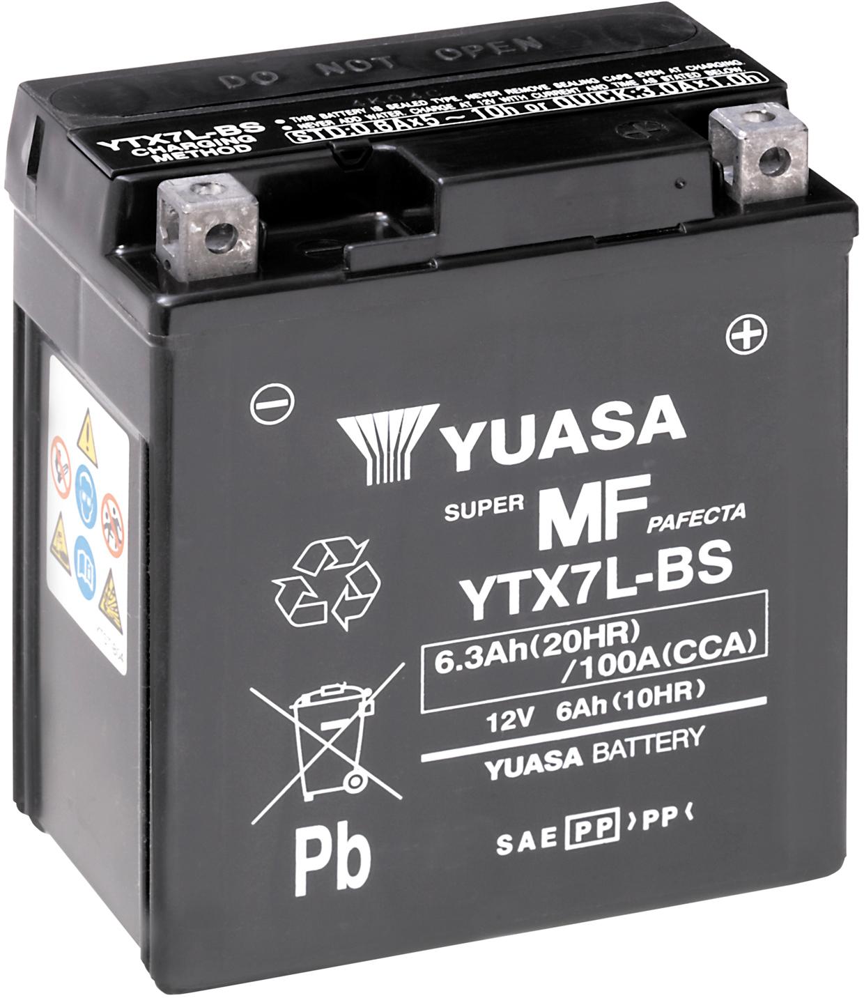 Yuasa YTX7L Maintenance Free Motorcycle Battery