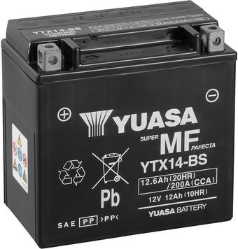 Yuasa YTX14 Maintenance Free Motorcycle Battery