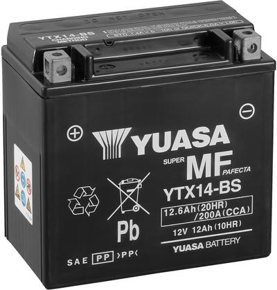 Yuasa YTX14 Maintenance Free Motorcycle Battery Yuasa YTX14 Maintenance Free Motorcycle Battery