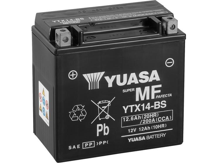 Yuasa YTX14-BS Maintenance Free Motorcycle Battery