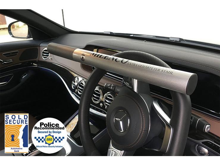 Milenco High Security Steering Wheel Lock  - Silver