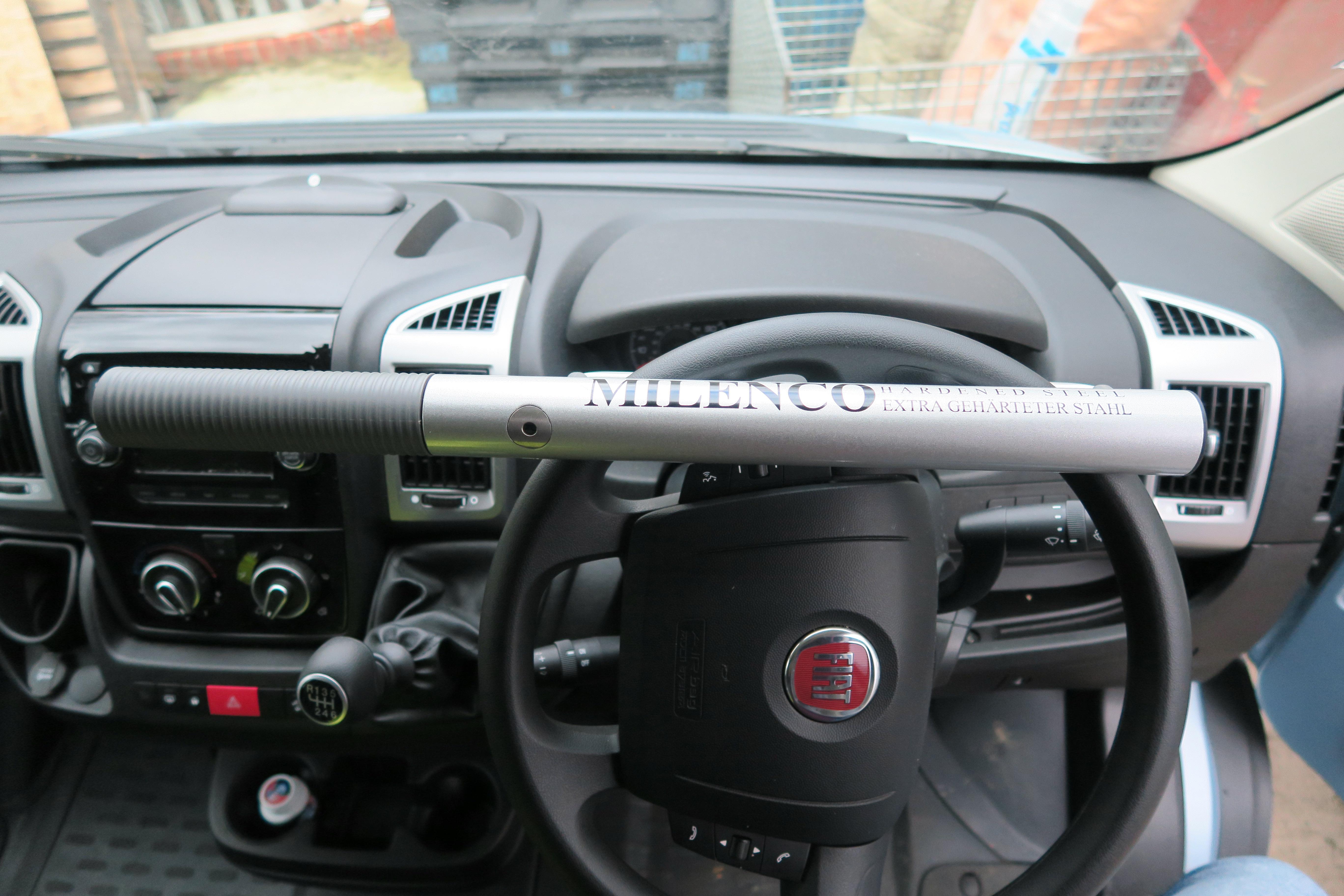 Milenco High Security Steering Wheel Lock  - Silver