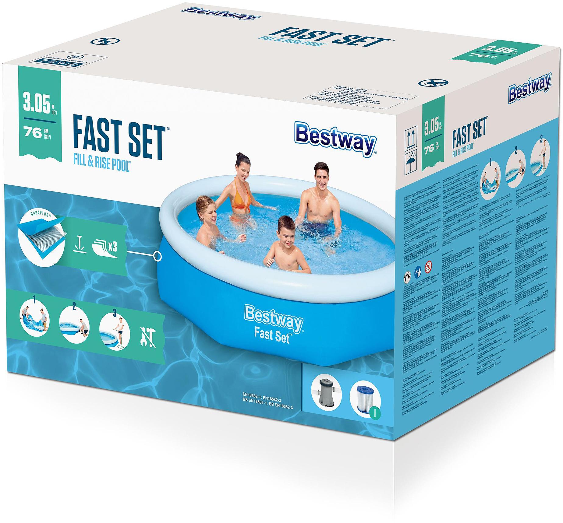 Bestway Fast Set 10ft Paddling Pool