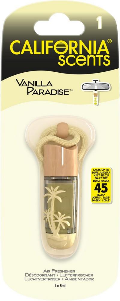 California Scents Hanging Vial Air Freshener - Vanilla Paradise