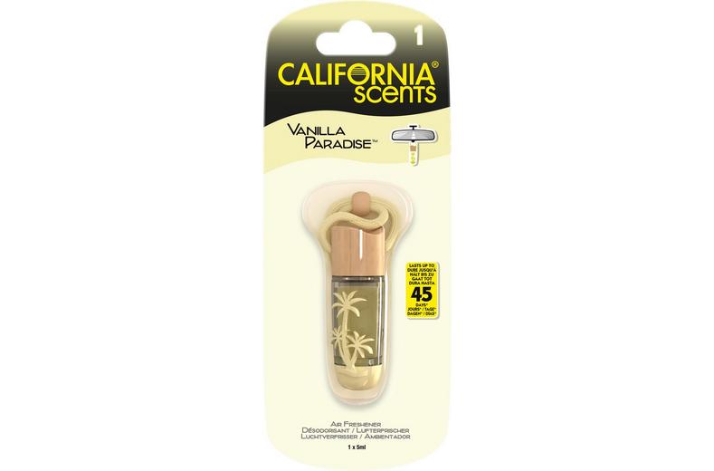 California Scents Hanging Vial Air Freshener - Vanilla Paradise California Scents Hanging Vial Air Freshener - Vanilla Paradise