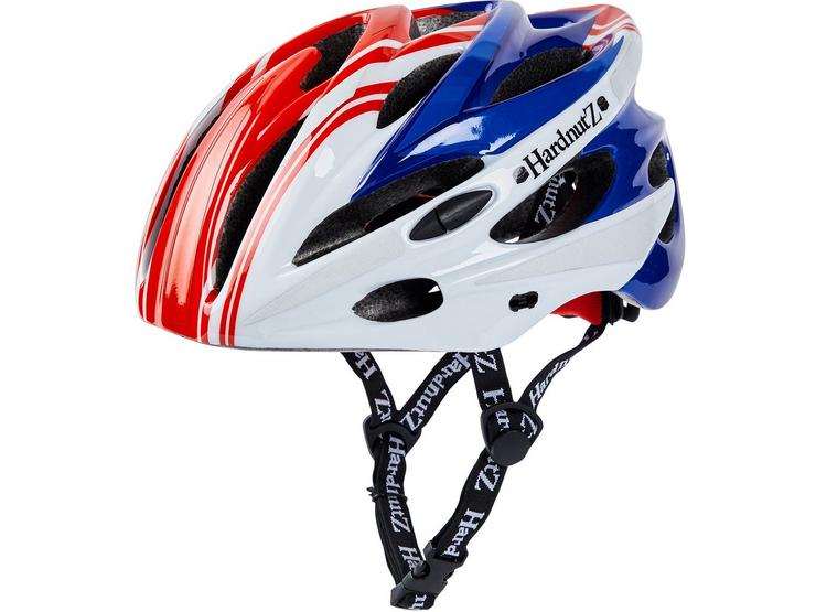 HardnutZ Stealth Hi-Vis Cycle Helmet, Red/White/Blue