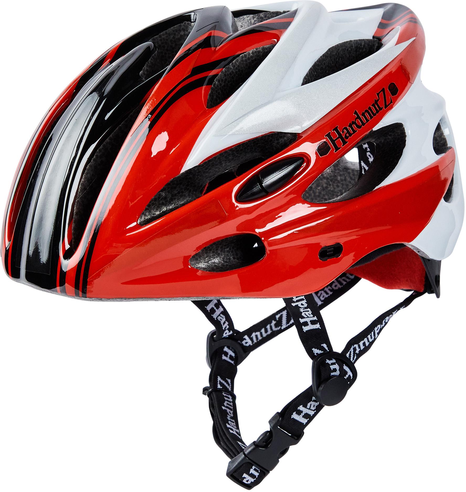 Hardnutz Stealth Hi-Vis Cycle Helmet, Red/Black/White