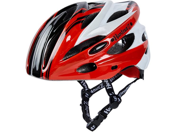 HardnutZ Stealth Hi-Vis Cycle Helmet, Red/Black/White