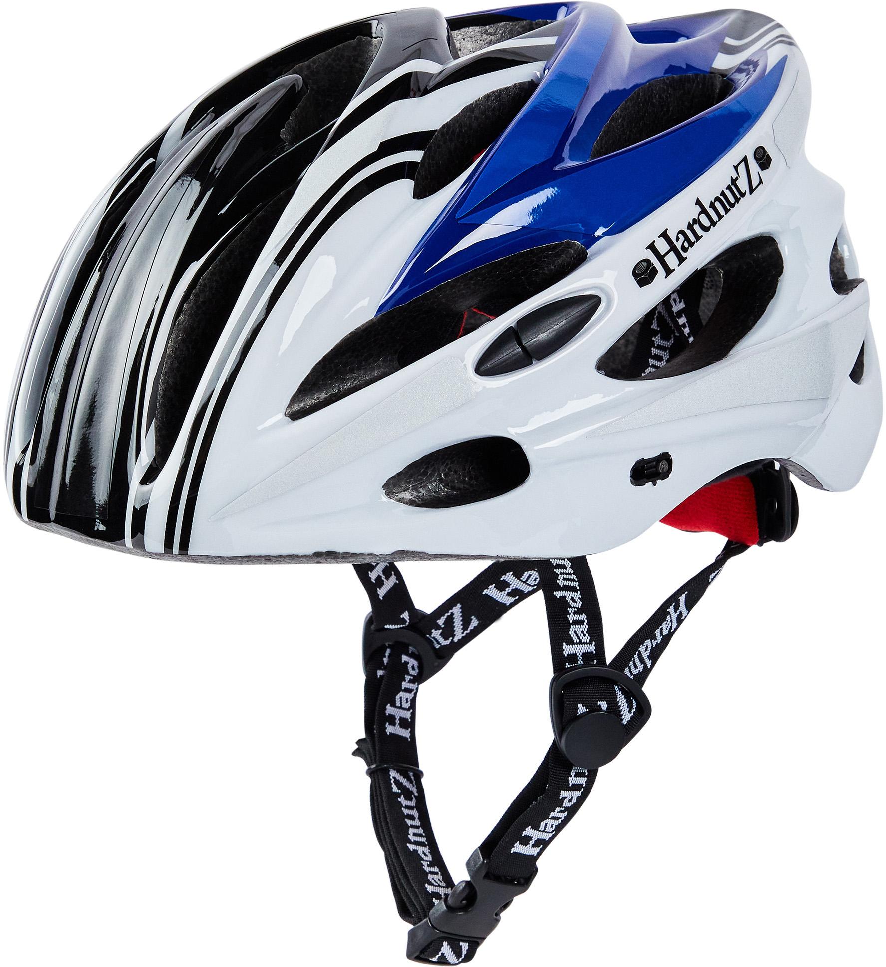 Hardnutz Stealth Hi-Vis Cycle Helmet, Blue/White/Black