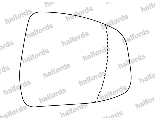 Halfords Standard Stick On Mirror Glass SR1111