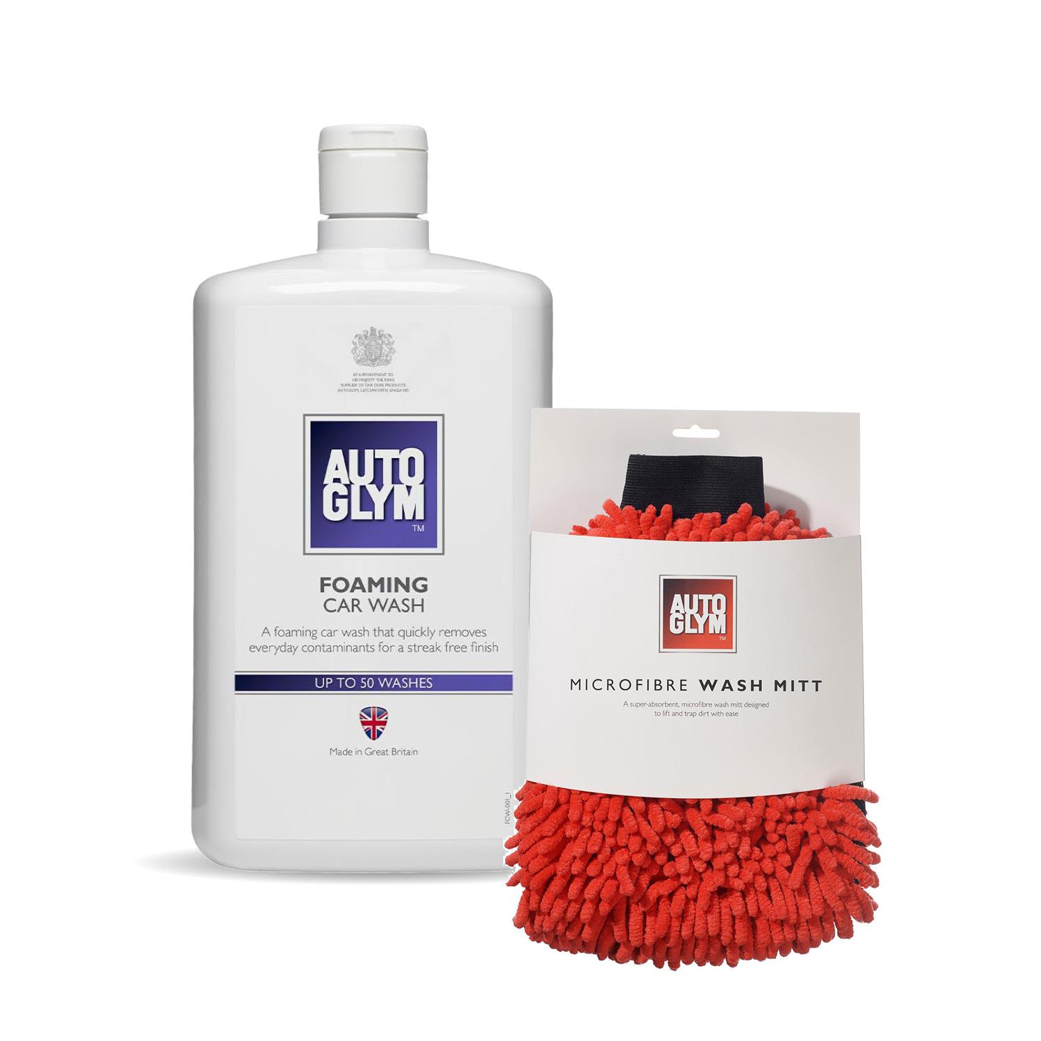 Autoglym Foaming Car Wash 1L & Microfibre Wash Mitt Bundle