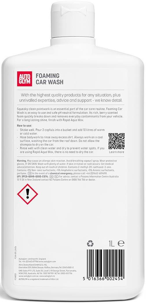 Autoglym Foaming Car Wash 1L & Microfibre Wash Mitt Bundle
