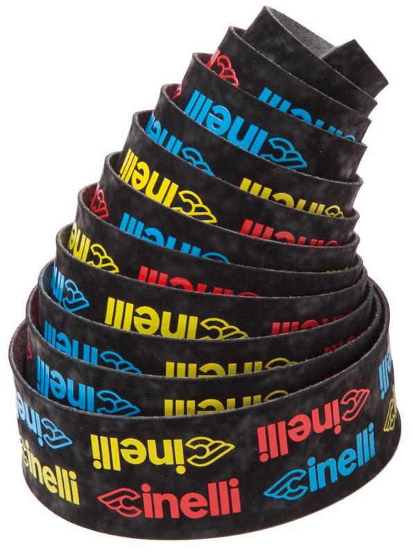 Halfords Cinelli Logo Velvet Bar Tape, Blue/Red/Yellow | Extra 8% off for BC Members