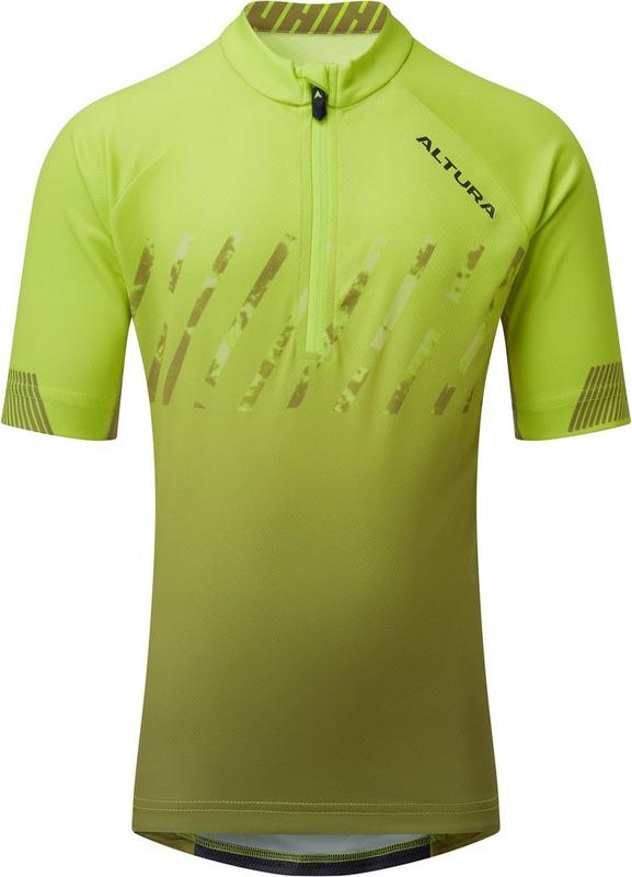 Halfords Altura Kids Airstream Cycling Jersey - Lime 9-10 | Extra 8% off for BC Members