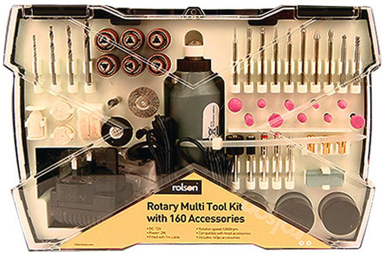 Rolson 160pc Mini Rotary Tool Kit Rolson 160pc Mini Rotary Tool Kit