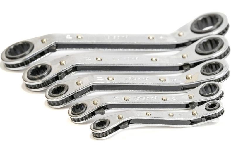 Rolson 5pc Offset Ratchet Ring Spanner Set Rolson 5pc Offset Ratchet Ring Spanner Set