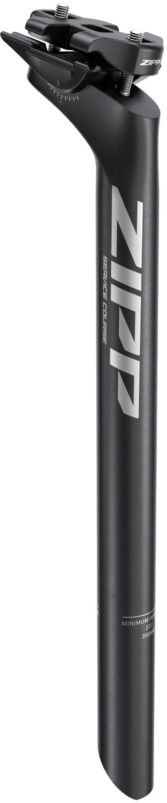 Image of Zipp Service Course 20Mm Setback Seatpost Blast Black With Etched Logo - 31.6Mm