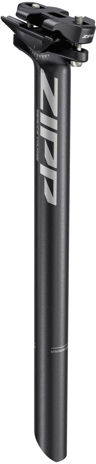 Image of Zipp Service Course 0Mm Setback Seatpost Blast Black With Etched Logo - 31.6Mm