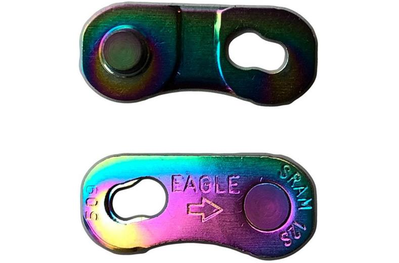 SRAM Eagle Powerlock Chain Connectors 12 Speed 4 Pieces, Rainbow SRAM Eagle Powerlock Chain Connectors 12 Speed 4 Pieces, Rainbow