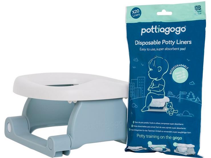 Pottiagogo Travel Potty and Liner Pack Bundle